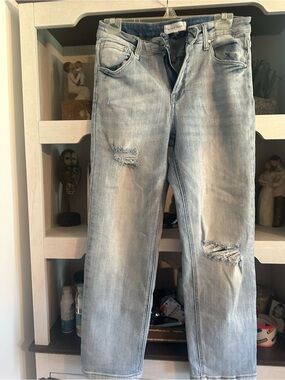 Light Blue Distressed Risen jeans